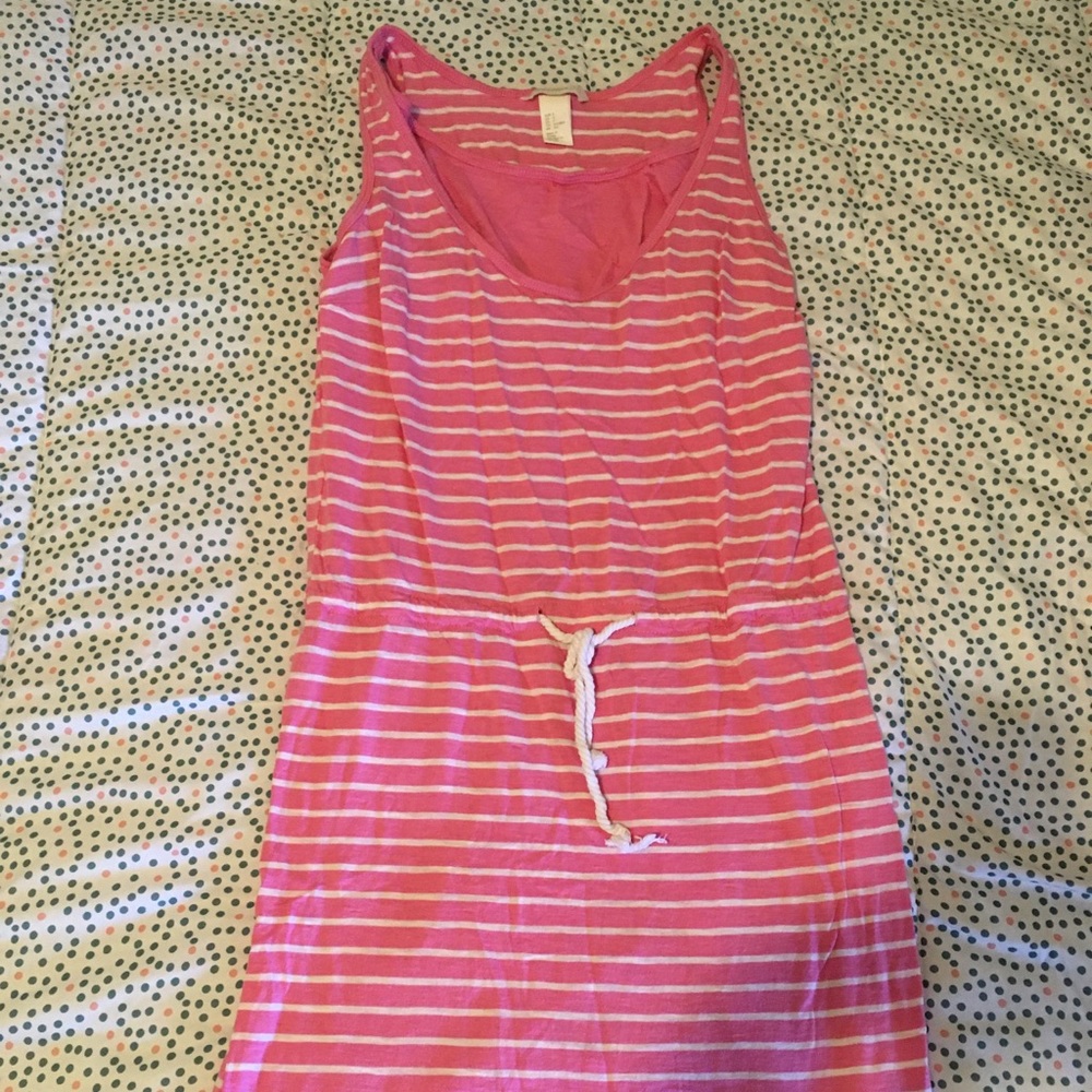 Maternity dress with drawstring waist
